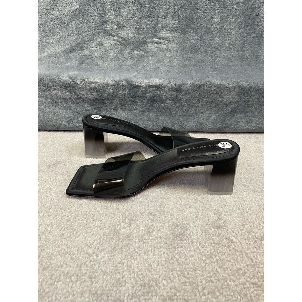 Good American Womens Block Heel Slide Sandal Black Size 9.5 NWOT - Picture 6 of 10